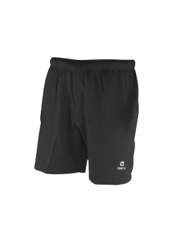 Pantalón técnico APACS 063 microfibra negro frontal multideporte: bádminton, tenis y pádel