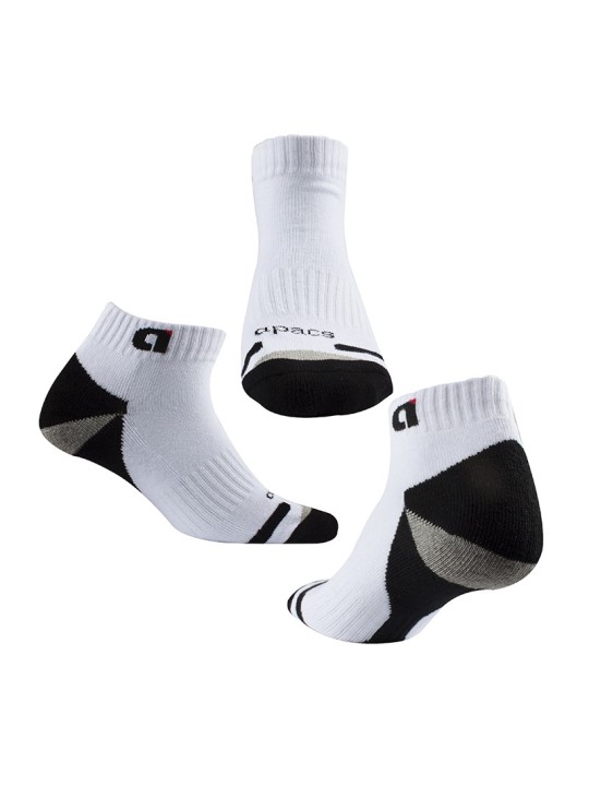 Calcetines APACS 012 Negros con algodón premium y ajuste seguro para zapatillas deportivas
