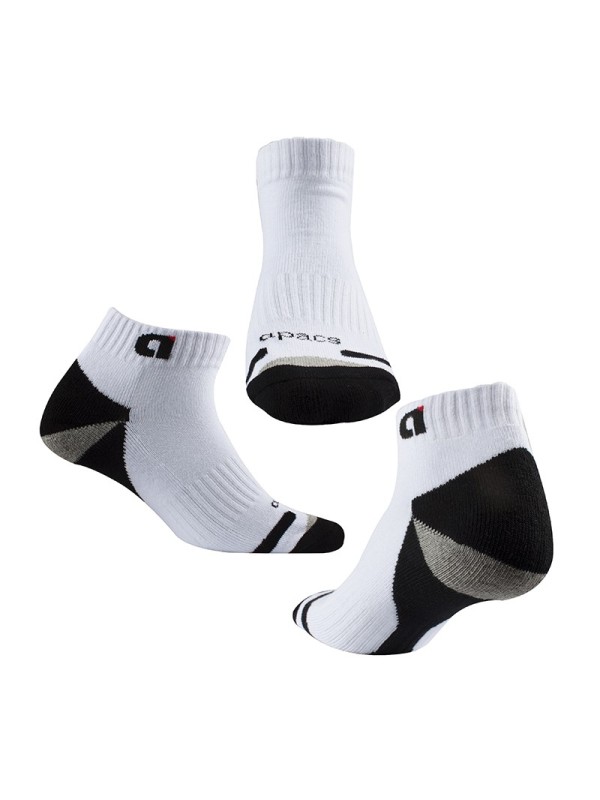 Calcetines APACS 012 Negros con algodón premium y ajuste seguro para zapatillas deportivas
