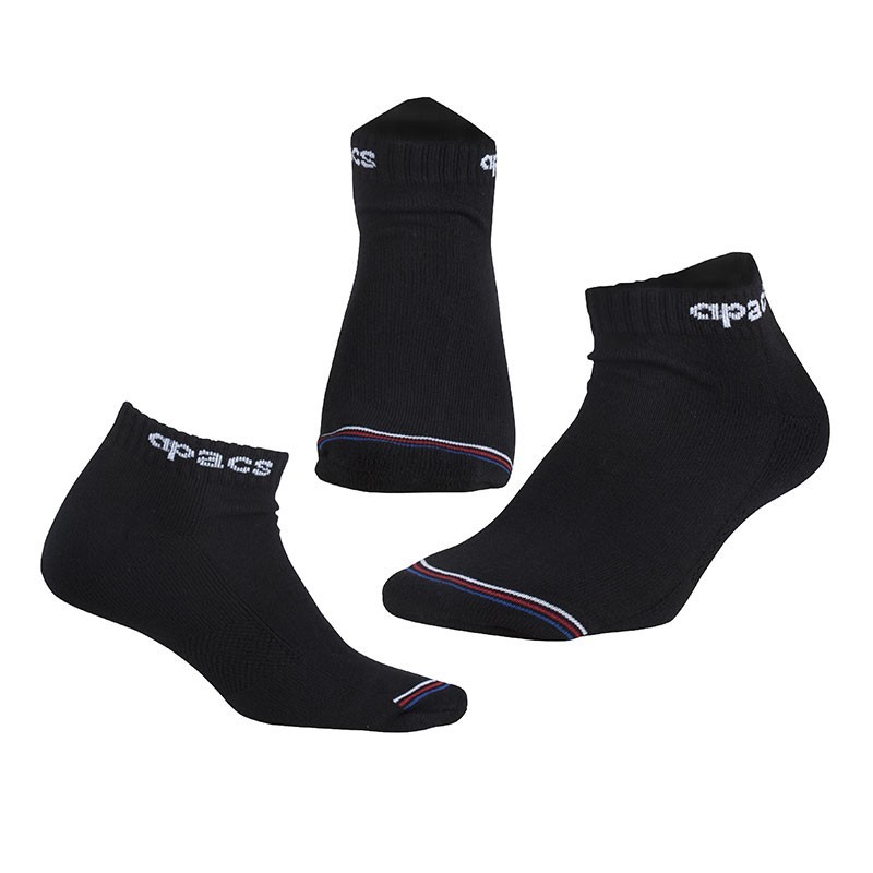Paquete de Calcetines APACS 007 Negros tobilleros con alta transpirabilidad