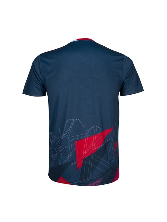 Camiseta técnica APACS 10158 azul marino trasera, secado rápido