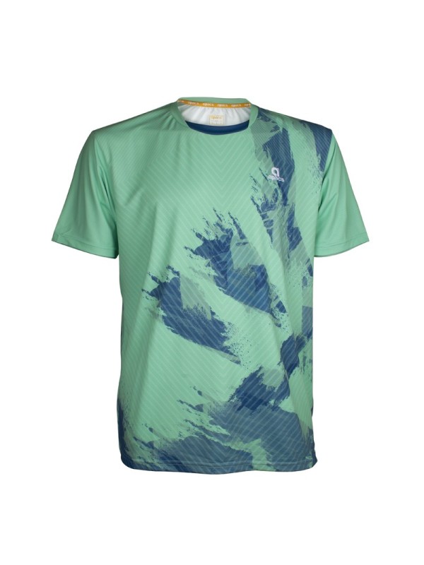Camiseta técnica APACS 10156 mint green frontal multideporte: bádminton, tenis, pádel y pickleball