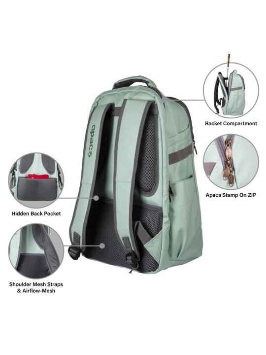 Bolsillos interiores y frontales Mochila APACS 339 para mantener objetos bien organizados