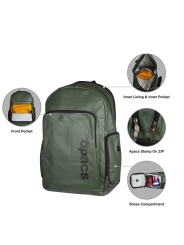 Bolsillos múltiples Mochila APACS 337 Green para organización eficiente de accesorios