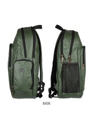 Perfil lateral Mochila APACS 337 Green con bolsillos exteriores y estructura resistente