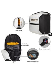 Múltiples bolsillos Mochila APACS 335 Blanca para botellas, accesorios y objetos personales