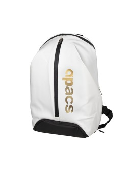 Mochila APACS 335 Blanca con diseño moderno y cremallera central para acceso rápido