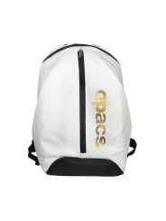 Cremallera central Mochila APACS 335 Blanca con fácil acceso al compartimento principal