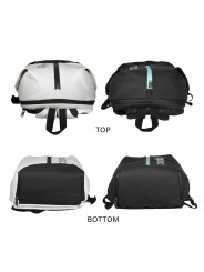 Mochila APACS 335 Blanca con compartimento separado para zapatillas deportivas limpio y aislado