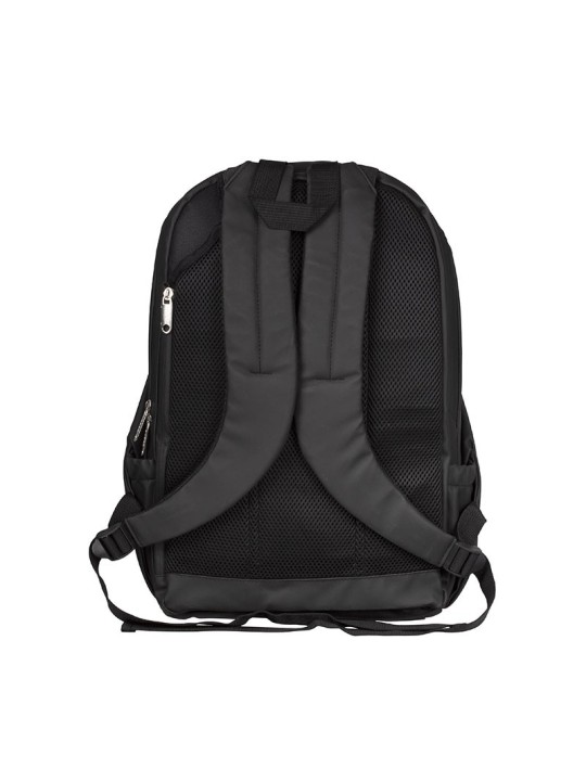 Parte trasera ergonómica de la Mochila APACS 335 Negra con tirantes acolchados