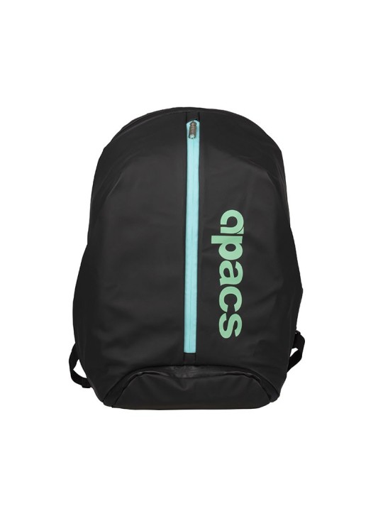 Cremallera central abierta Mochila APACS 335 Negra con acceso rápido al interior