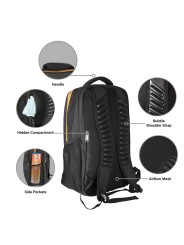 Estilo versátil Mochila APACS 336 Negra ideal para deporte, viajes y uso diario