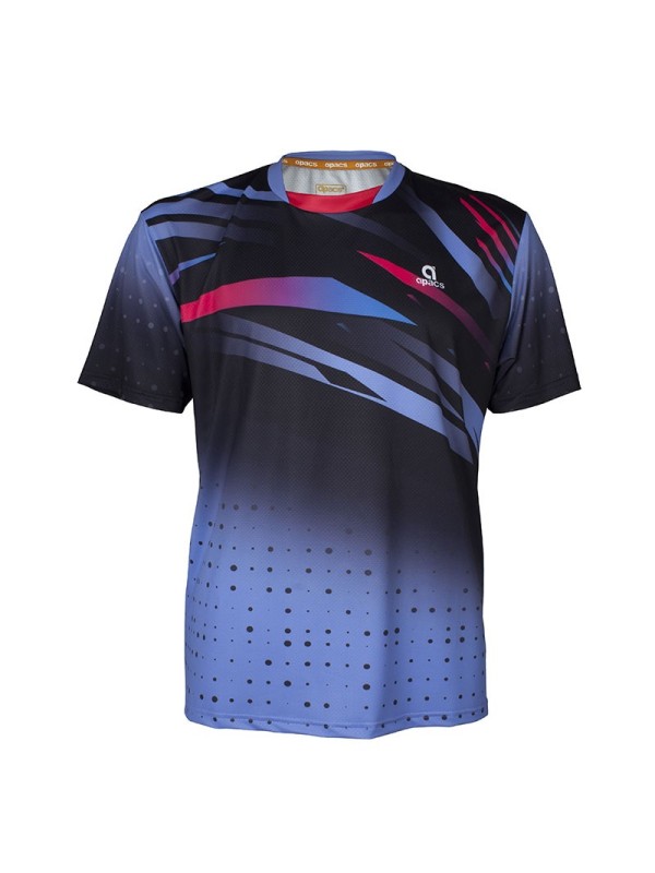 APACS 10152 black & purple frontal en microfibra stretch multideporte: bádminton, tenis y pádel