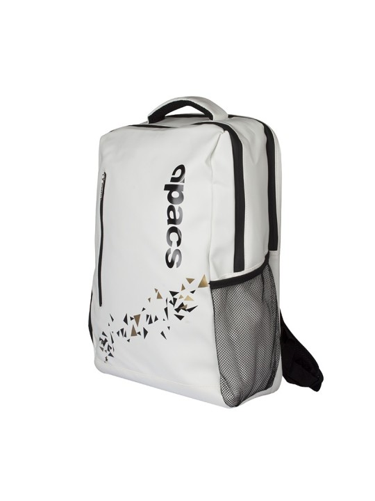 Mochila APACS 336 Blanca vista frontal con diseño moderno y gran capacidad deportiva