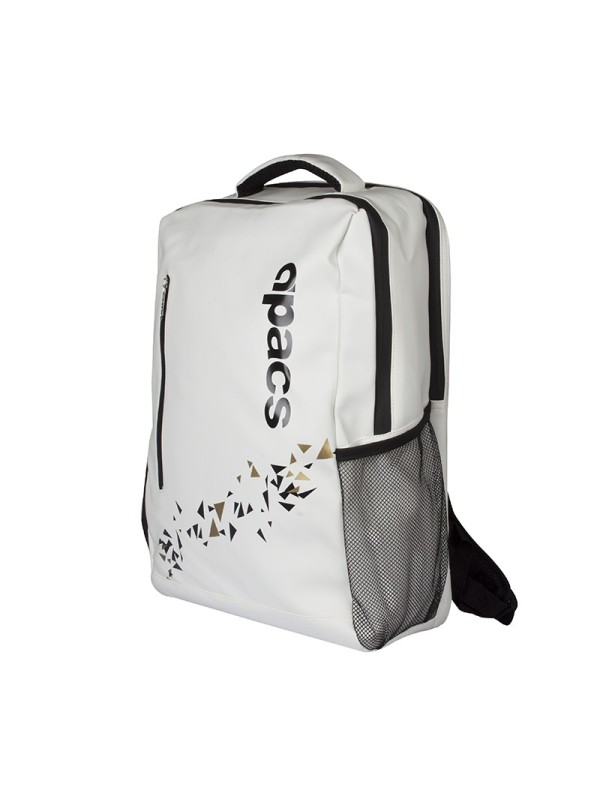 Mochila APACS 336 Blanca vista frontal con diseño moderno y gran capacidad deportiva