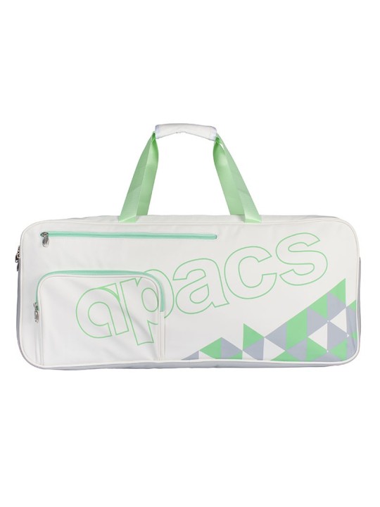 Raquetero APACS D-821 frontal en poliéster resistente al agua y diseño organizado para bádminton