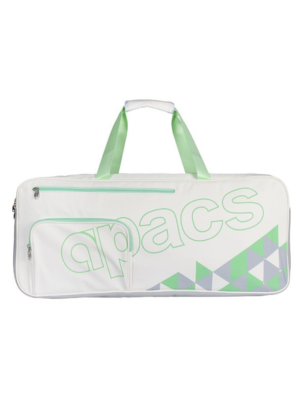 Raquetero APACS D-821 frontal en poliéster resistente al agua y diseño organizado para bádminton