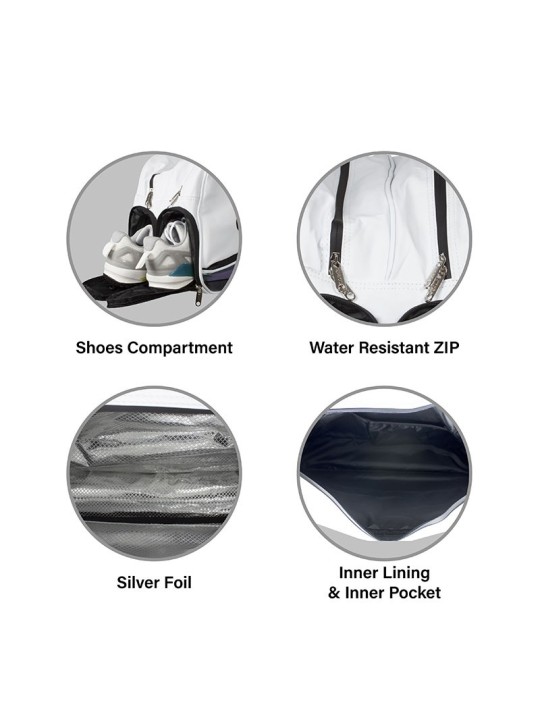 Detalle costuras reforzadas y cremallera impermeable APACS D-816 para máxima durabilidad