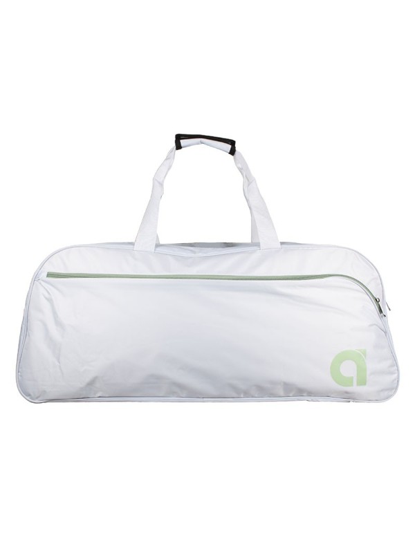 Raquetero APACS 2203 blanco frontal con doble compartimento multideporte