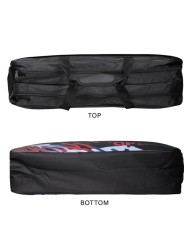 Detalle tejido 600D APACS D-818 y costuras reforzadas para máxima durabilidad