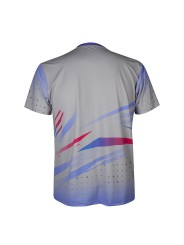 Secado ultrarrápido APACS 10152 gris claro y morado trasera con tecnología antiolor multideporte