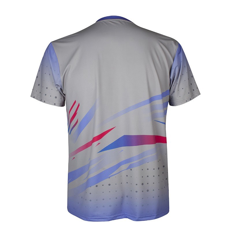 Secado ultrarrápido APACS 10152 gris claro y morado trasera con tecnología antiolor multideporte