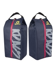 Bolsa para zapatillas APACS azul marino con tejido resistente y cremallera de goma para protección total