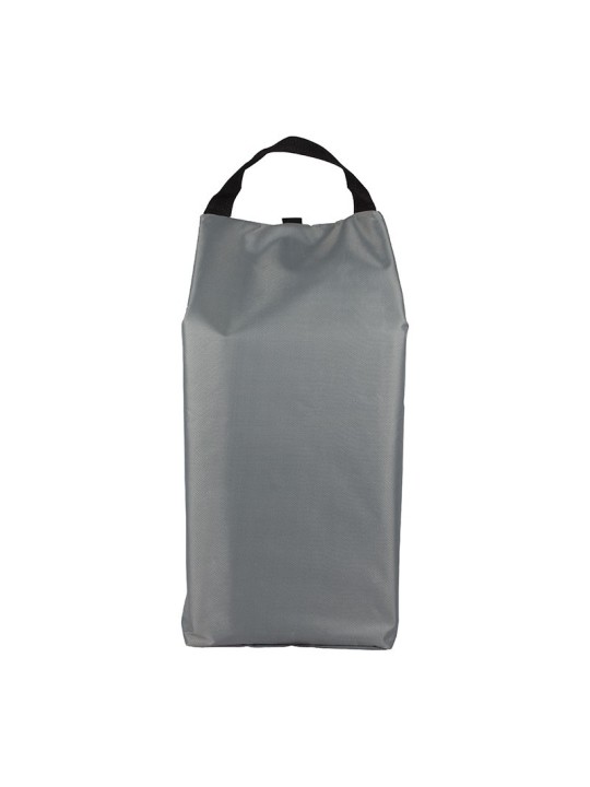 Interior de bolsa APACS gris mostrando capacidad para calzado deportivo, protege contra polvo y golpes