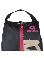 Bolsa para zapatillas APACS negra, ligera y compacta, perfecta para llevar en mochila o equipaje de entrenamiento