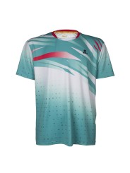 APACS 10152 turquesa y blanca frontal en microfibra ultraligera transpirable multideporte