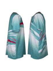 Paneles de malla 3D y costuras reforzadas APACS 10152 turquesa y blanca multideporte