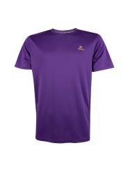 APACS 306 morada frontal en tejido jacquard transpirable multideporte: bádminton, tenis, pádel y pickleball