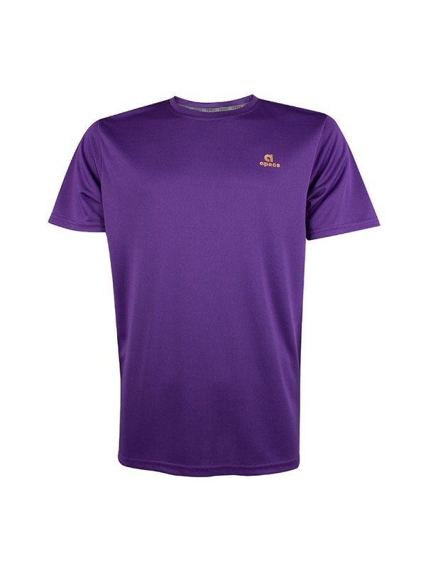 APACS 306 morada frontal en tejido jacquard transpirable multideporte: bádminton, tenis, pádel y pickleball