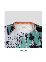 Cuello redondo termosellado APACS 10151 white & green sin costuras para máxima comodidad