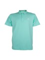 Polo técnico APACS 013 verde frontal en piqué transpirable multideporte: pádel, tenis y bádminton